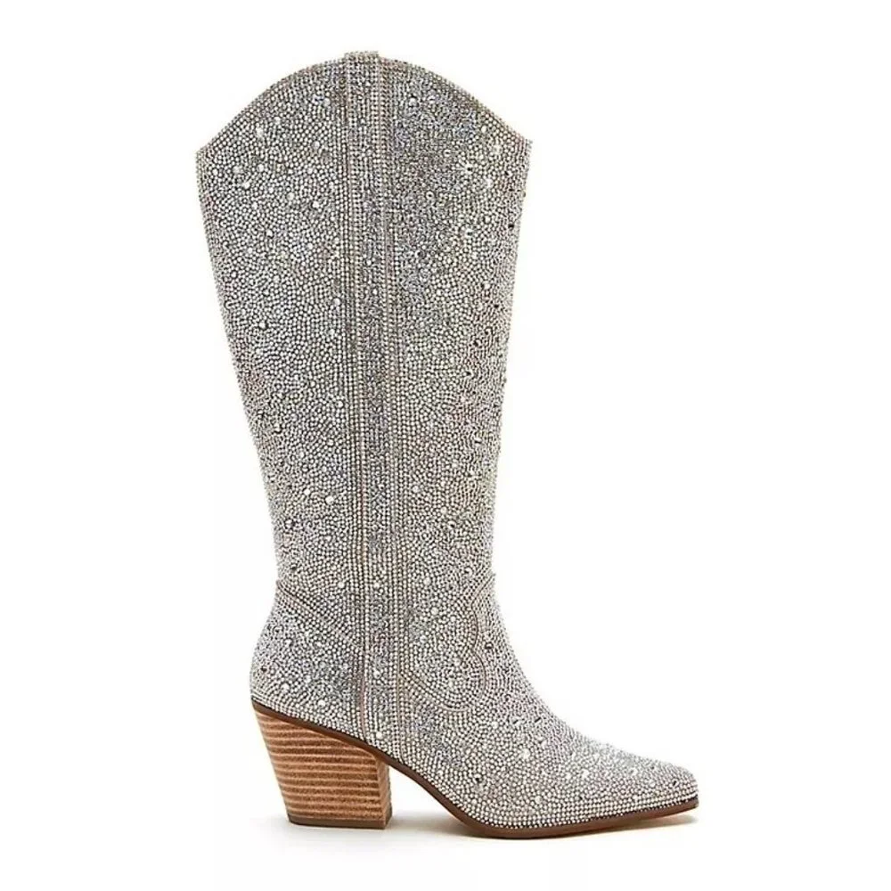 Anthropologie Matisse Nashville Rhinestone Boots